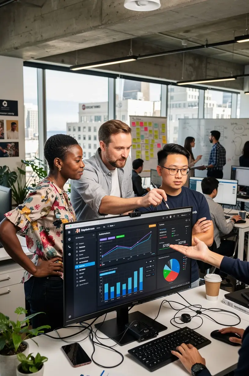 Workflow automation enhancing business efficiency and processes.